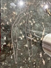 Vintage Israel 925 Sterling Silver 24″ Curb Chain Necklace – 5g – Dainty & Long