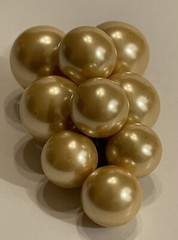 Vintage Large Faux Pearl Grape Bunch Dress Scarf Fur Clip Champagne Color
