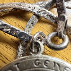 VTG Saint Genesius CREED Sterling Silver Guide my Destiny Pendant 24” 925 Chain