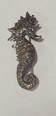 Vintage Sterling Silver Seahorse Small Brooch Pin