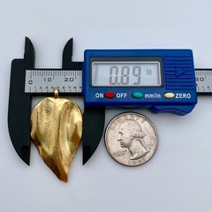 Pair Of Vintage Brass Plated Leaves (MP101)