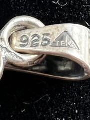 Vintage Theodor Klotz Teka 925 Sterling Silver Rose Flower Pendant