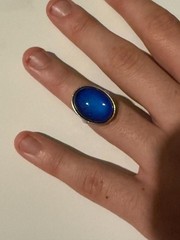 Vintage 1970’s Fancy Mood Ring 311 Large Plain Adjustable