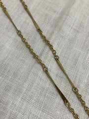 Vintage Sea Turtle Pendant Necklace Gold Tone Bar Link Chain Beach Ocean