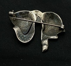 VINTAGE STERLING SILVER MARCASITE BROOCH | 11 GRAMS