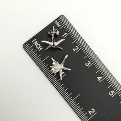 Vintage Sterling Silver Starfish Star Stud Post Earrings Marked 925 1.2g #88