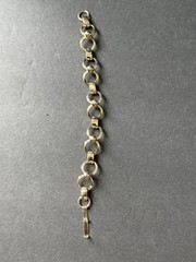 Vintage Chain Link Stackable Bracelet Gold Tone 8” Career Minimalist Old Money