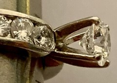 Platinum, Diamond Engagement Ring, Vintage, Estate, Natural, High Color Grade H