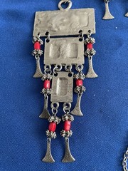 Vintage Tribal-Style Jewelry Demi-Parure Set – Necklace, Bracelet & Earrings