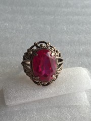 Rings silver 875 gold Plated Russian Soviet Silver vintage USSR old