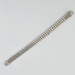 Vintage Weiss Blue AB Rhinestone Bracelet Size 6.5