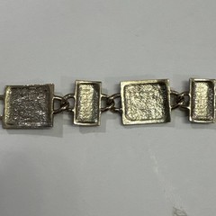 Liz Claiborne Boho Enamel Rhinestone LC Signed Vtg Statement Bracelet Artsy