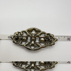 Vintage Edwardian Revival Art Deco Style Brooch Multicolor Rhinestones 2.5″
