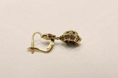 Art Deco Style Round Lab Created Diamond 14K Yellow Gold FN Drop/Dangle Earrings