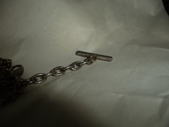 CHARM BRACELET SILVER TONE W 5 CHARMS 7” L #2/23