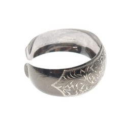 925 Sterling Silver Antique Engraved Adjustable Cuff Oxidized Bracelet 7″