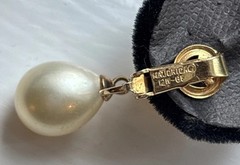 Vintage Majorica 12K-GF Clip-On Faux Pearls Very Good Condition 1” See Pics