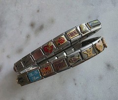 Y2K Italian Charm Bracelet DOUBLE ROW 9mm D’LinQ, Uberry, B’linQ, DISNEY