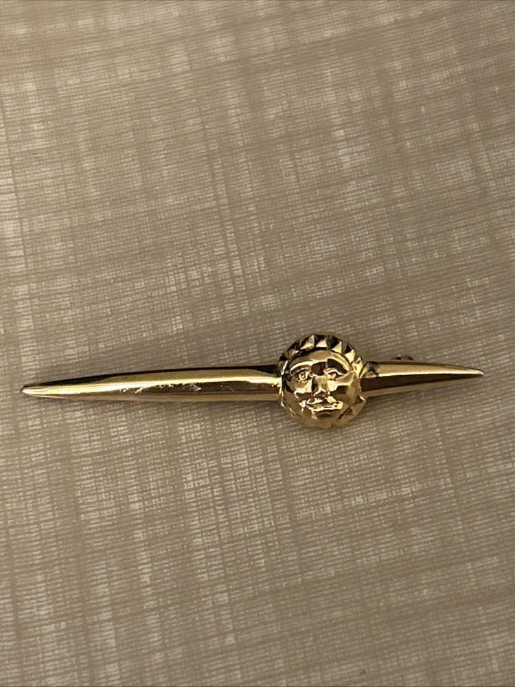 Vintage Metropolitan Museum Of Art Gold Veneer 925 Brooch /pin Sun Dial 1992 KHM