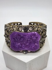 Retired Vintage Heidi Daus Dynasty Bangle Bracelet and Ring Set