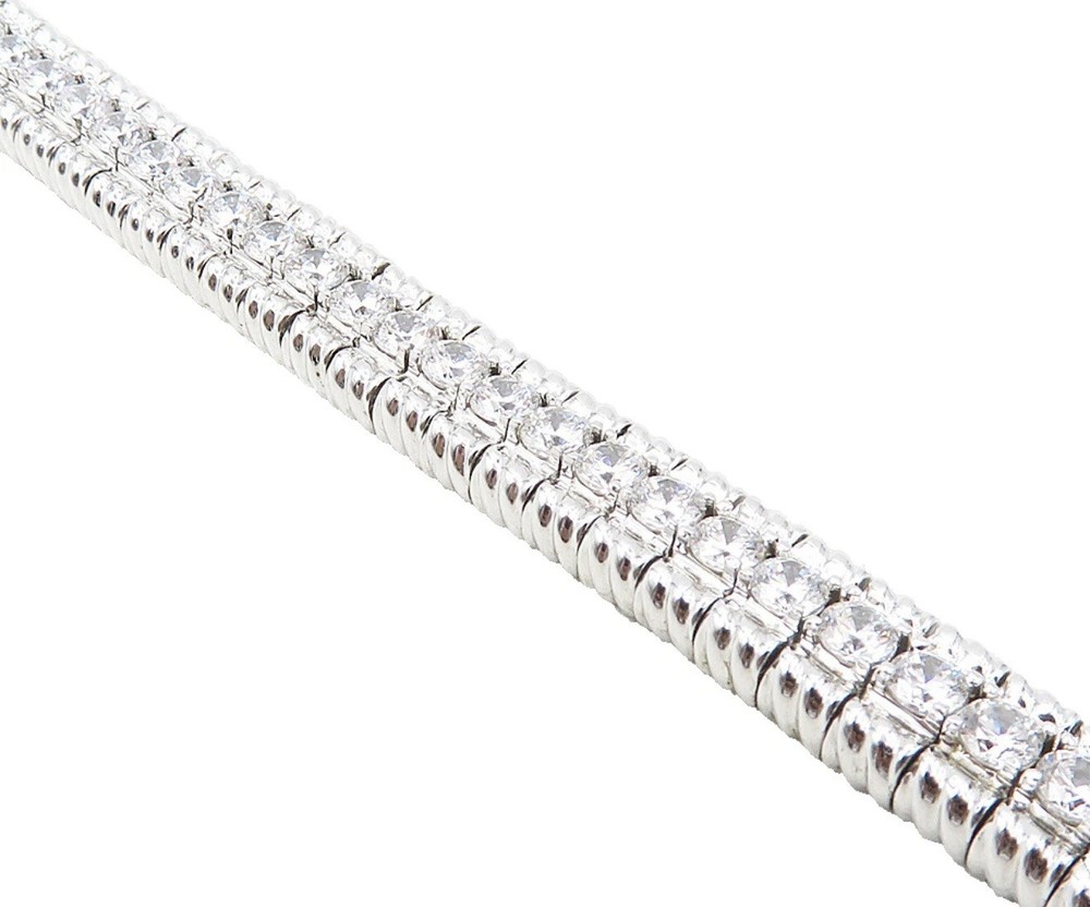 Sterling Silver Sparkling Hinge Chain Bracelet CZ925 needs REPAIR