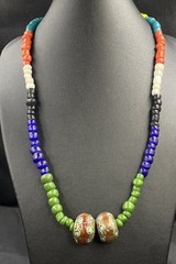 Beautiful African Glass Beads With Nepali Bead Vintage Necklaces
