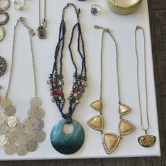Estate Vintage Wearable Jewelry Lot Necklaces Bracelets rings Earrings Used