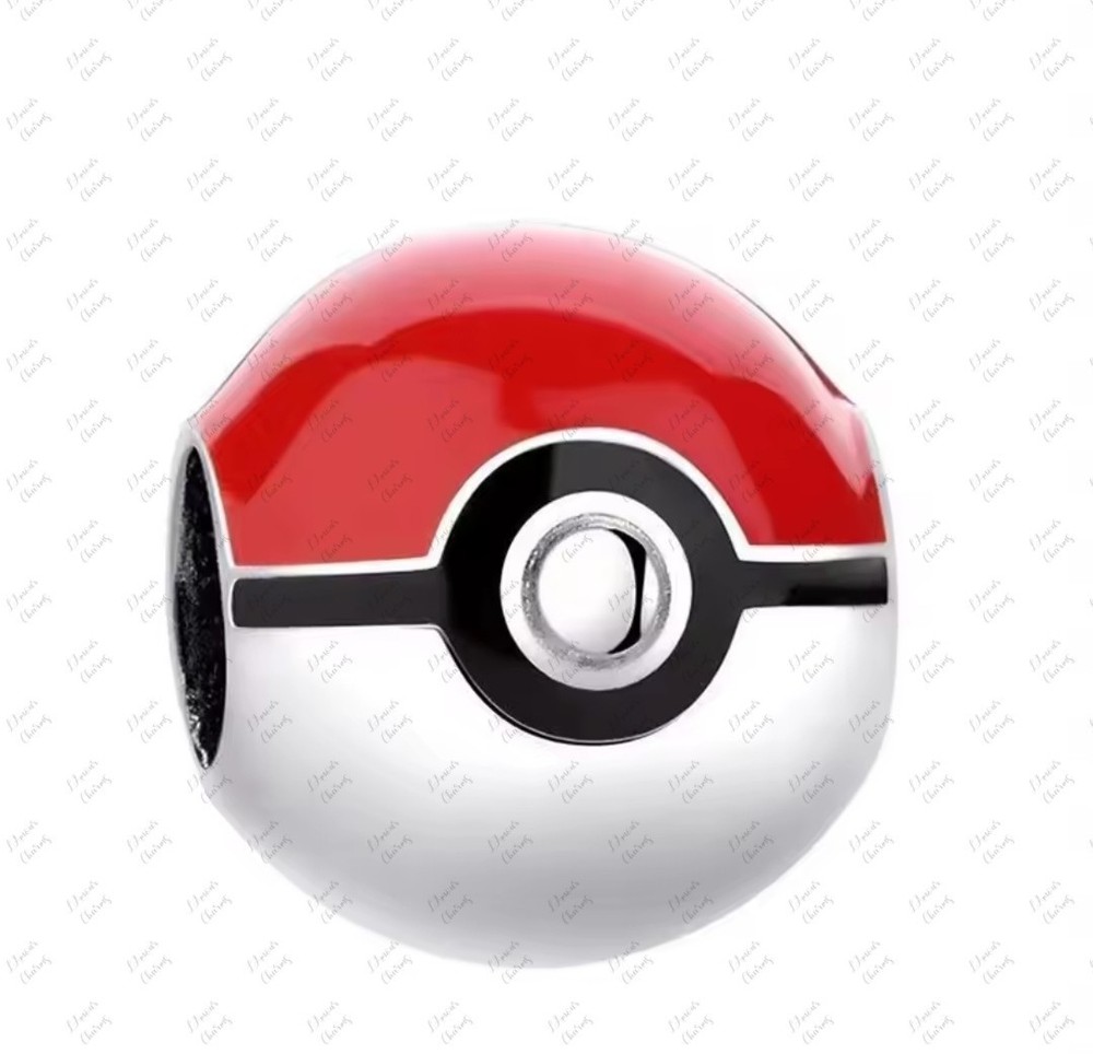 New COLLECTIBLE POKEMON ENAMEL BALL BEAD CHARM 925 STERLING SILVER FOR BRACELET