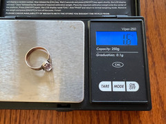 Fabulous old antique lavender stone yellow rose gold etched ring