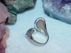 Vintage Sterling Spoon Design Marcasite Wrap Bypass Ring Size 7 Antique 4.3gr