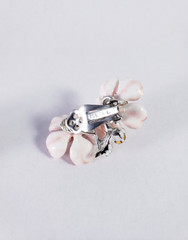 Vintage Lisner Dogwood Thermoset & Rhinestone Necklace, Bracelet and Earring Set