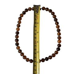 Vtg Honey Amber? Brown Black Swirl Lucite Single Strand Bead Necklace Choker