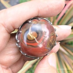 vintage ring agate fire blood stone rare antique gemstone indonesia dukun big
