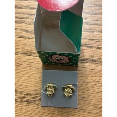 Vintage Disney Christmas Clip On Earring Lot Mickey Mouse Small World 90s