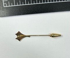Bundle of 4 Lapel Stick Pins 1/20 12K GF Gold Tone Faux Stones Accessory Jewelry