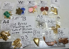 Vtg Lot #73 Miriam Haskell Stamping Findings Jewelry Design Craft Turtle Bug bow