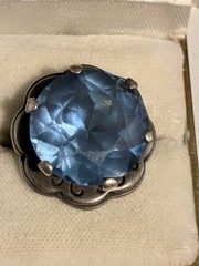 VTG TAXCO MEXICO 925 STERLING SILVER LARGE BLUE SPINEL RING 11.6g SIZE 5