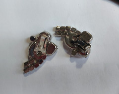 Rhinestone Ear Climber Clip On Earrings Vintage *** Stunning!