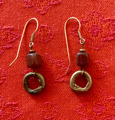 Fun & Funky 80s,90s Pierced Earrings, Lot of 7 pairs, Assorted Materials & Sizes