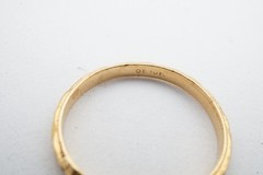 Vintage 10k Yellow Gold Childs Ring Size 0.5 T9