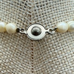 Vintage Cultured Freshwater Pearl Necklace 20” 5.7mm Push Button Clasp Strand