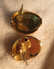 I.N.A.R ITALY Vintage Clip-on Earrings Gold Tone & Silver Tone NICE!