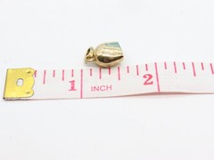 Vintage 18k Yellow Gold Cow Bell 5/8″ Pendant Charm Engraved