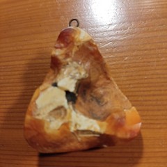 NATURAL OLD ANTIQUE BALTIC AMBER PENDANT 13.8 gr