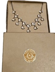 Very Ornate .925 Antique In Orig Box Bezel-style Glass Stone 15in Choker #S59/10