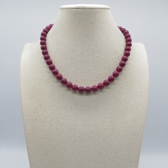 Trifari Purple Bead Boho Necklace Lightweight Simple Everyday 18″