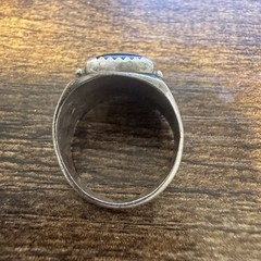 Vintage Southwestern American Sterling Silver & Onyx Ring Size 8.5 – Heavy