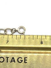 Vintage Charm Bracelet Love Luck Heart Horeshoe Faux Pearl Gold Tone Dangle B10