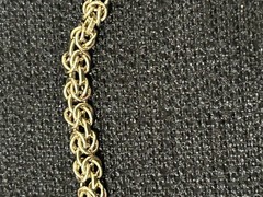 Vintage Gold Over Sterling Silver Italy 925 Multi Intertwined Chains Bracelet 7”