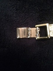 Vintage Rhinestone Bracelet Heavy Silvertone Unbranded 7.5 To 8.5 in With Link
